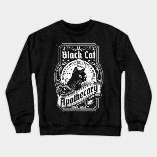 Black Cat Apothecary - Salem 1692 Retro Vintage Halloween Crewneck Sweatshirt